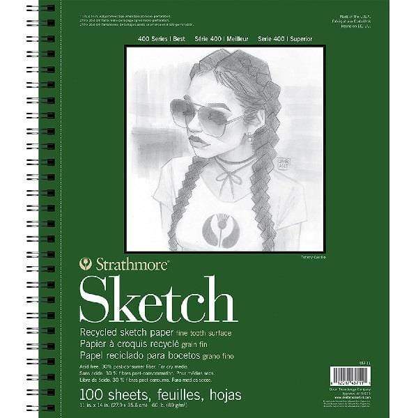Strathmore - 400 Series - Recycled Sketch Pad - Coil Bound - 11X14"