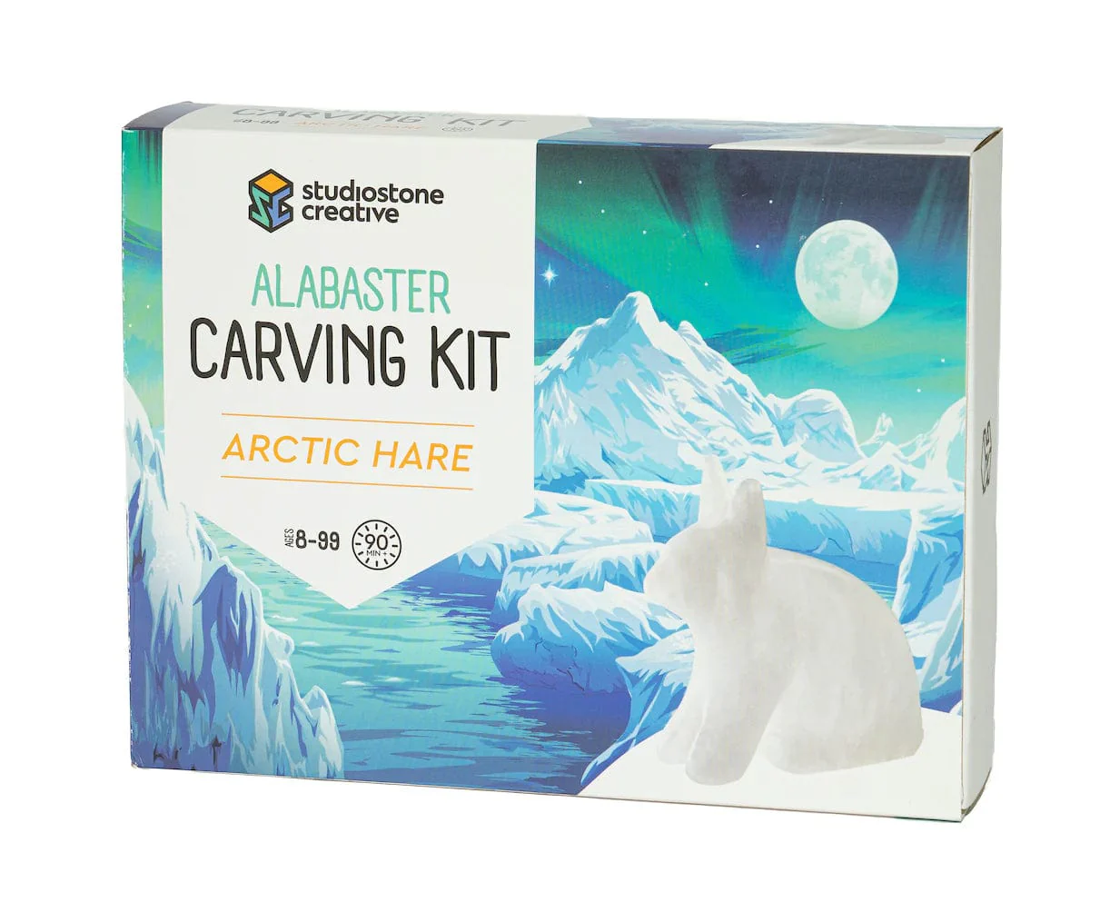 Studiostone Creative - Alabaster Carving Kit - Arctic Hare
