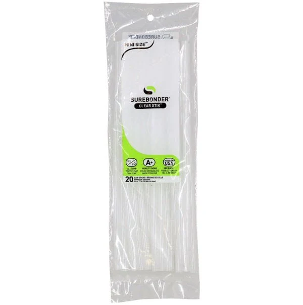 Surebonder - All Purpose Hot Glue Sticks - Mini Size - 10" - 20 Pack