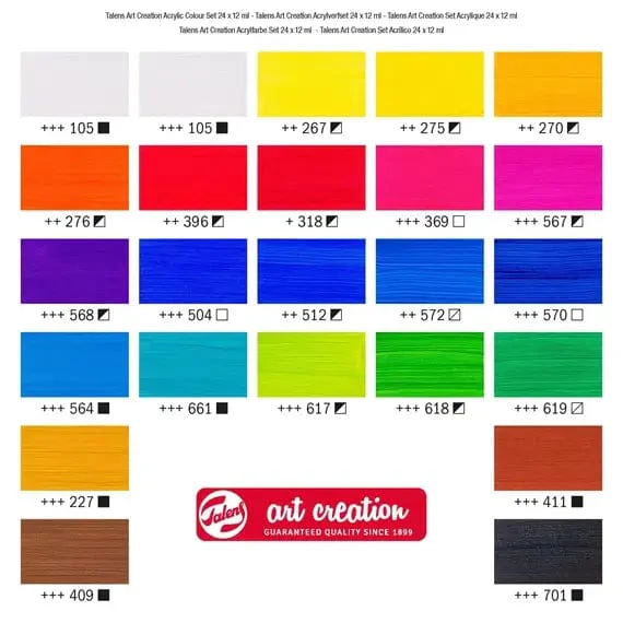 Talens - Art Creation - Acrylic Paint - Set of 24 x 12mL - Image 3