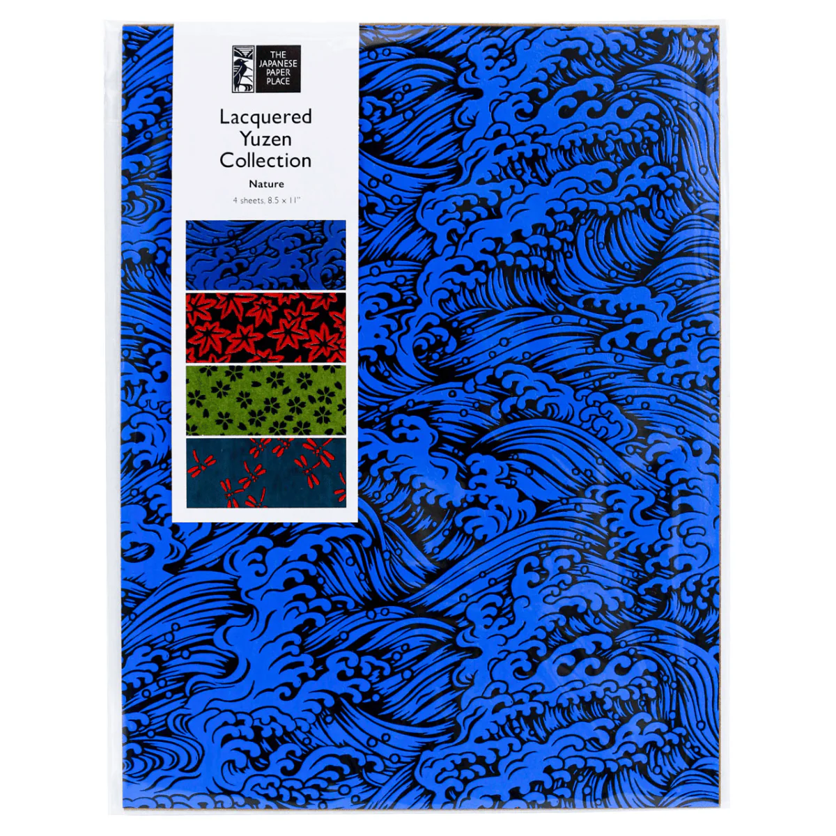 The Japanese Paper Place - Paper Potluck - Lacquered Yuzen Collection - Nature - Set of 4