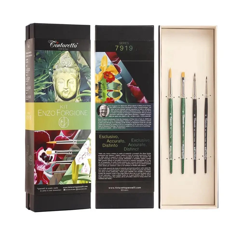 Tintoretto - Signature Artist Kit: Enzo Forgione - 4 Piece Brush Set