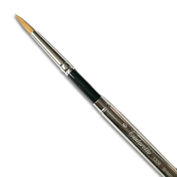 Tintoretto - Pocket Brush - Gold Synthetic - Series 1328 - Round - Size 6