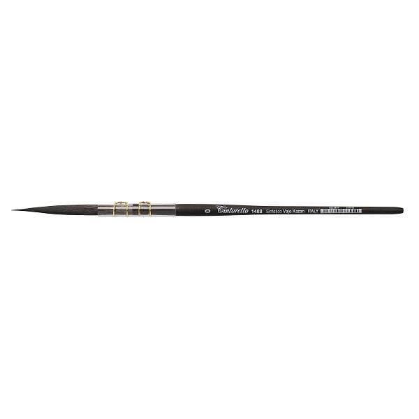 Tintoretto - Synthetic Kazan Squirrel Brush - Series 1408 - Extra Long Round - Size 3/0