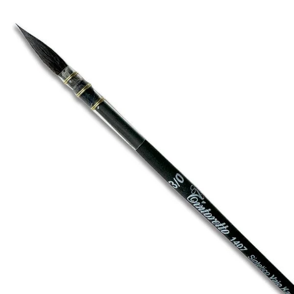 Tintoretto - Synthetic Kazan Squirrel Brush - Series 1407 - Round Mop - Size 3/0
