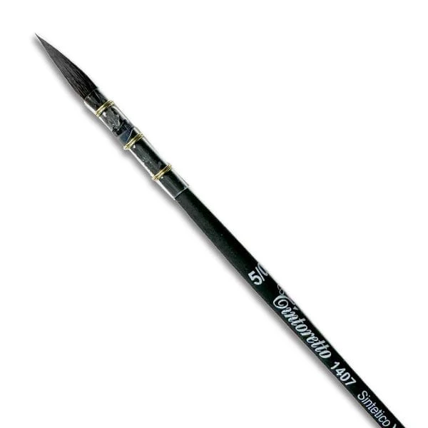 Tintoretto - Synthetic Kazan Squirrel Brush - Series 1407 - Round Mop - Size 5/0