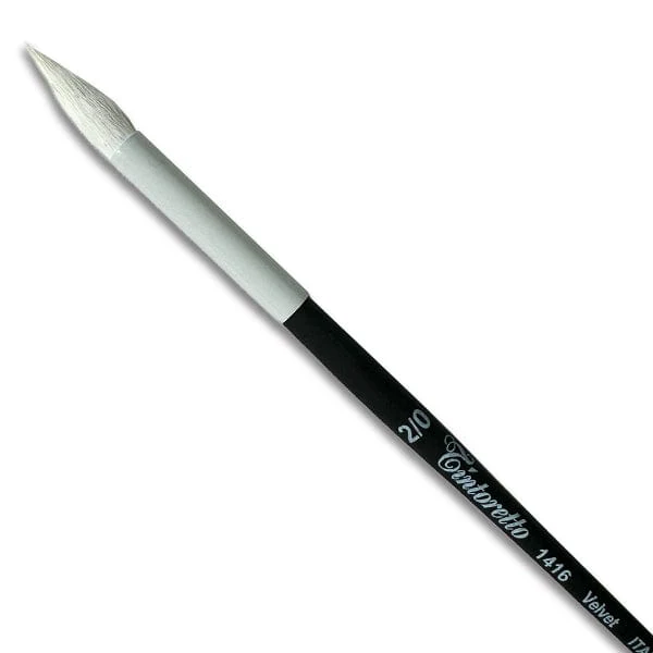 Tintoretto - Velvet Synthetic Brush - Series 1416 - Round - Size 2/0