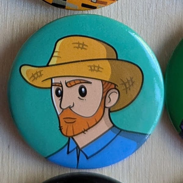Today is Art Day - Stylized Art Pin-Back Buttons - Image 20