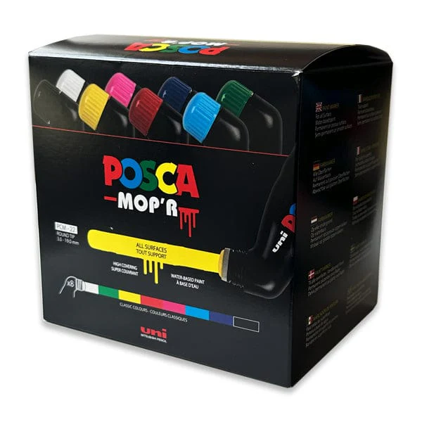 Uni - Posca - MOP'R Markers - 8 Colour Set