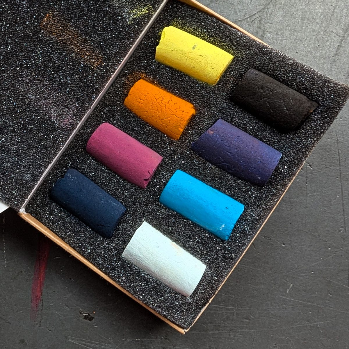 Unison Colour - Handmade Soft Pastels - Dark Skies Mini Set - 8 Half Sticks - Image 2