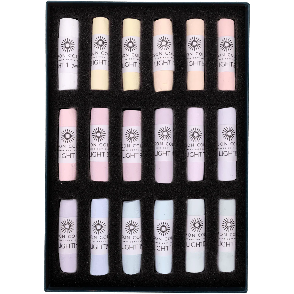 Unison Colour - Handmade Soft Pastels - Light 1-18 Set - 18 Full Sticks