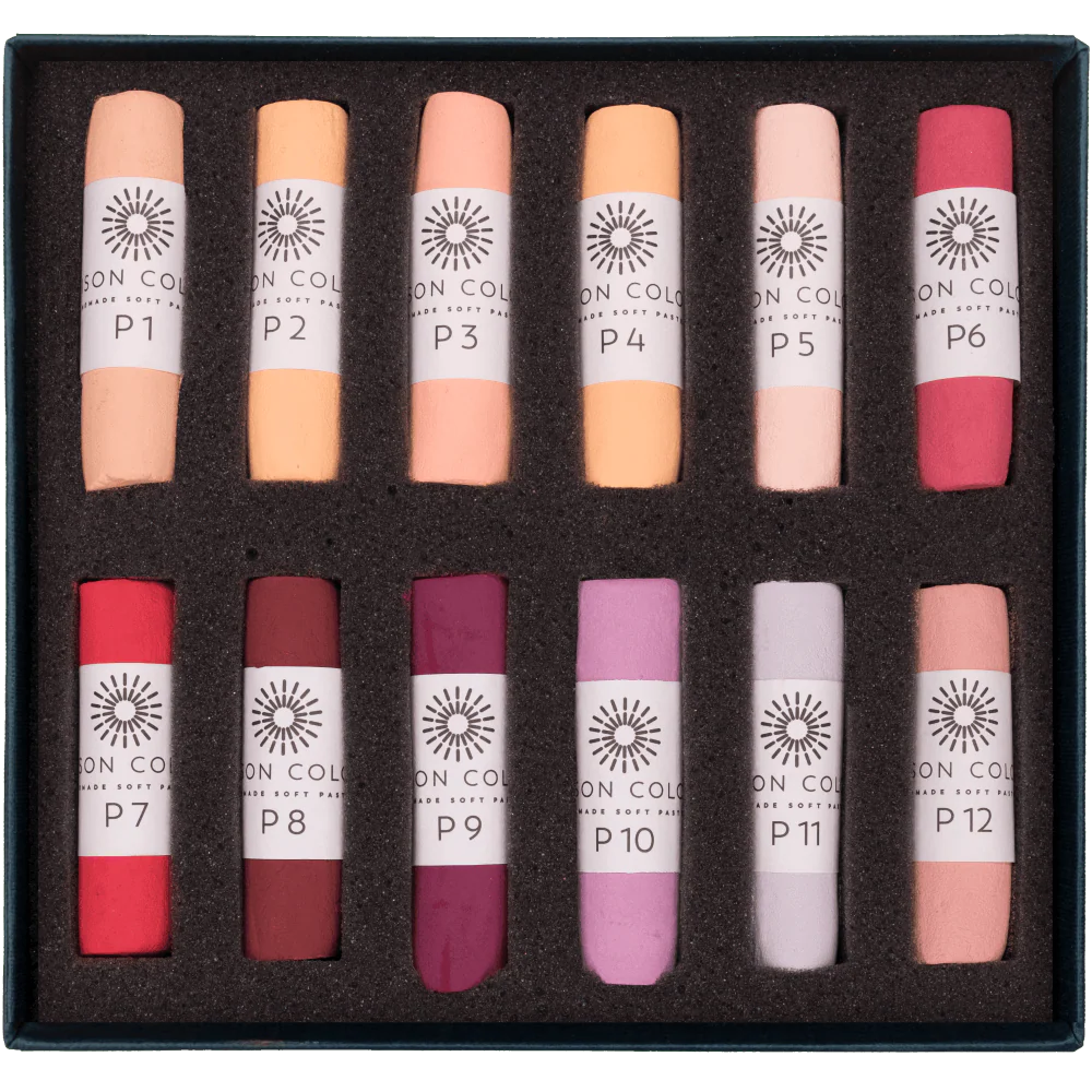 Unison Colour - Handmade Soft Pastels - Portrait 1-12 Set - 12 Full Sticks