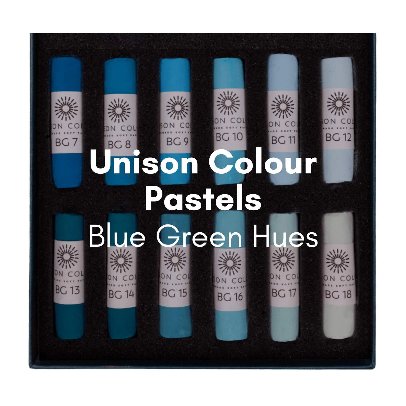 Unison Colour - Handmade Soft Pastels - Blue Green Hues