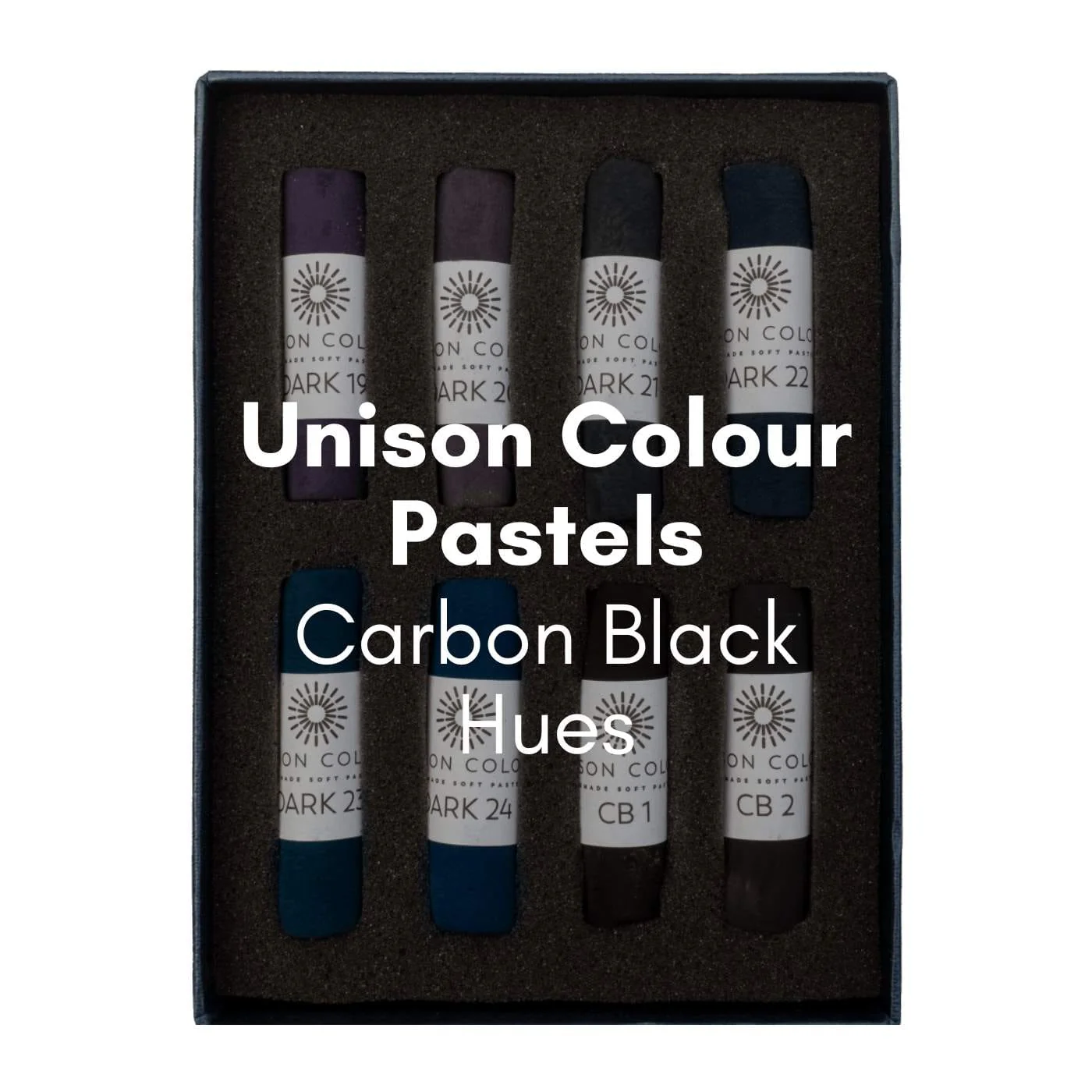 Unison Colour - Handmade Soft Pastels - Carbon Black Hues