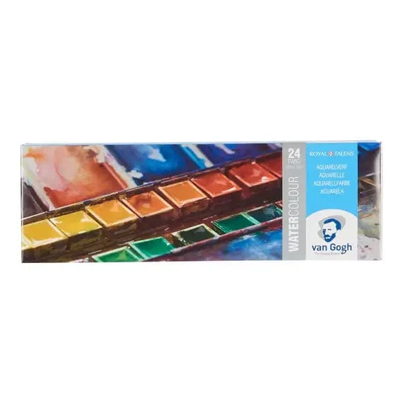 Van Gogh - Watercolour Half Pans - 24 Colours in Travel Tin