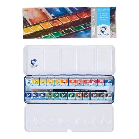 Van Gogh - Watercolour Half Pans - 24 Colours in Travel Tin - Image 2