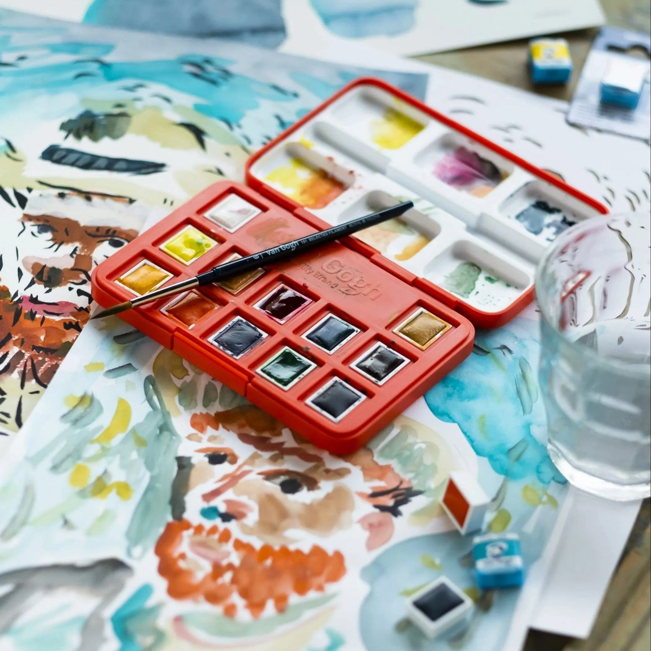 Van Gogh - Watercolour Half Pans  - Van Gogh Museum Pocketbox - Set of 12 Colours - Image 3