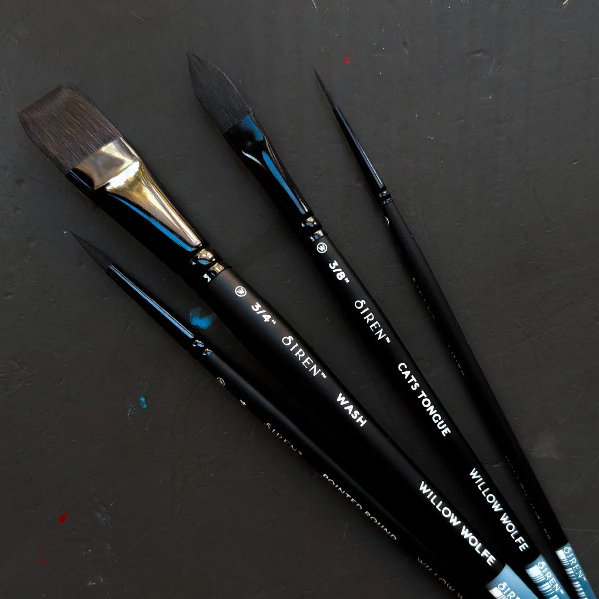 Willow Wolfe - Siren Artist Brushes - Essentials Selection - 4 Brush Set - Image 2
