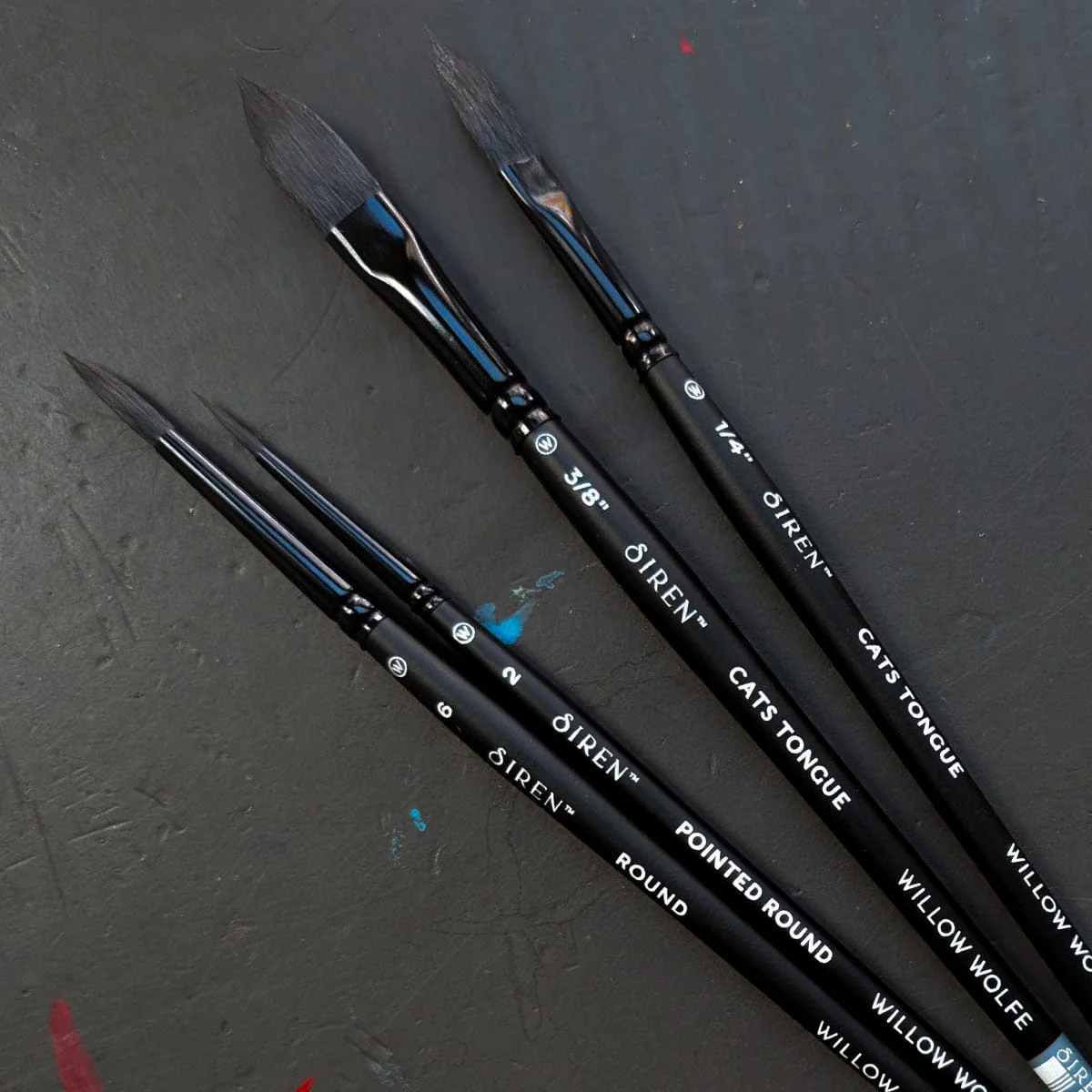 Willow Wolfe - Siren Artist Brushes - Floral Selection - 4 Brush Set - Image 2