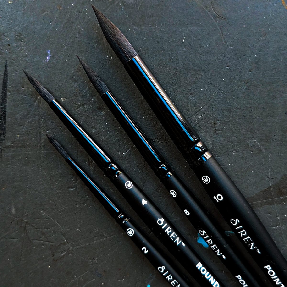 Willow Wolfe - Siren Artist Brushes - Round Selection - 4 Brush Set - Image 2