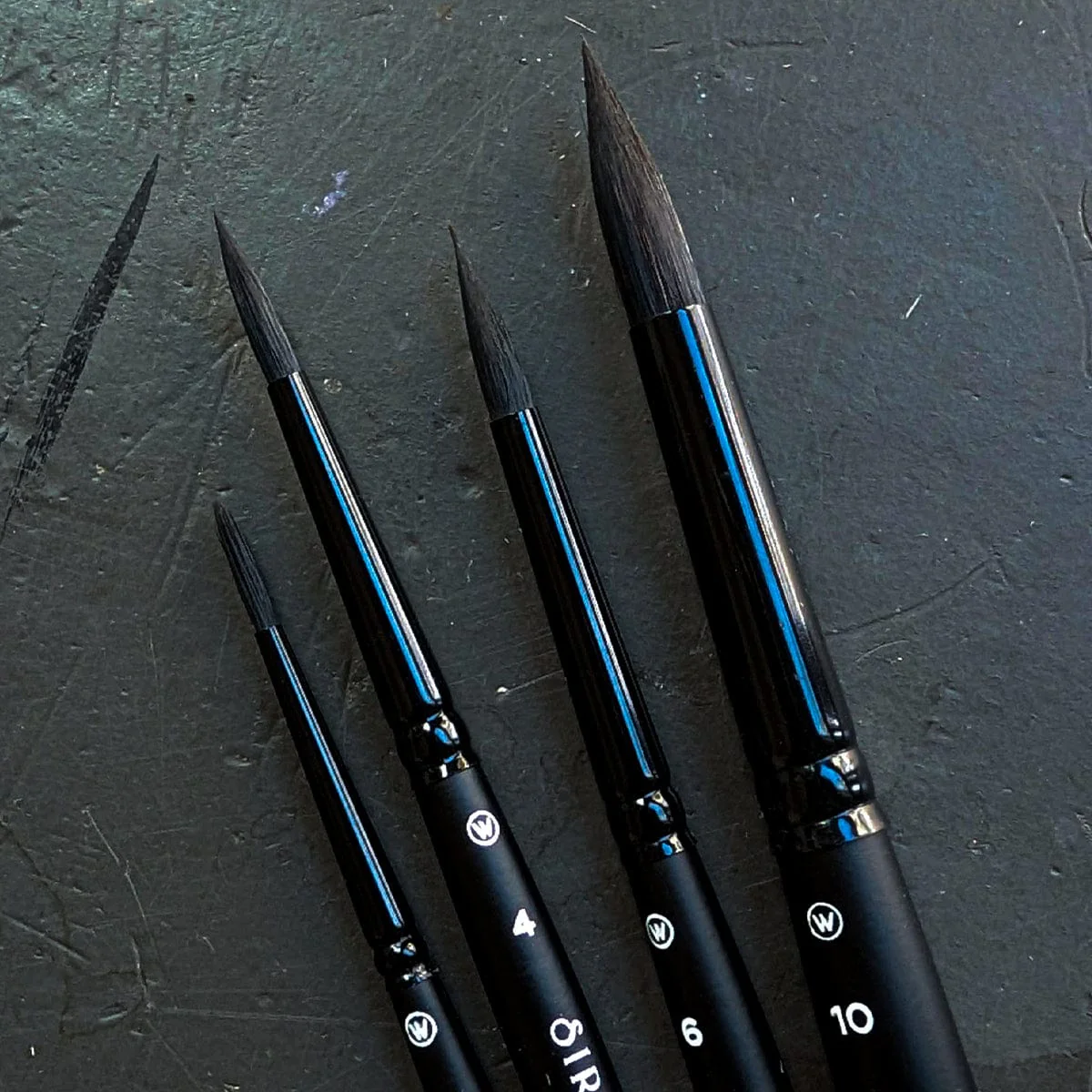 Willow Wolfe - Siren Artist Brushes - Round Selection - 4 Brush Set - Image 3