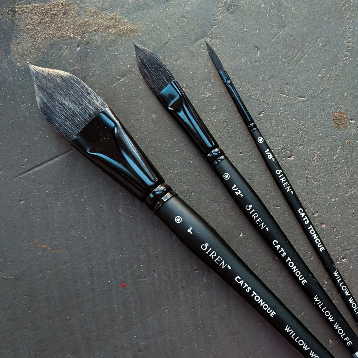Willow Wolfe - Siren Artist Brushes - Series 1100 - Cat's Tongues