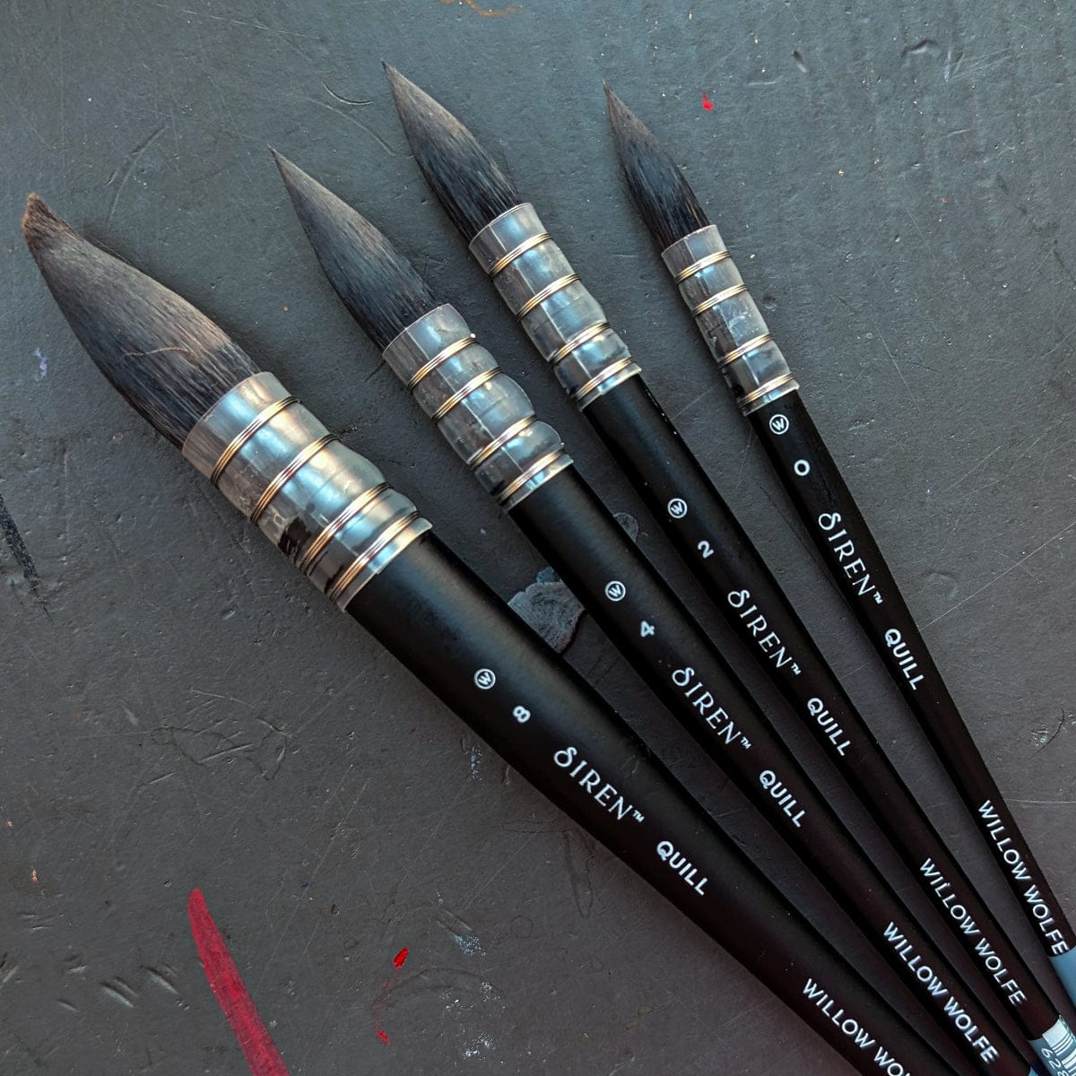 Willow Wolfe - Siren Artist Brushes - Series 1100 - Quills