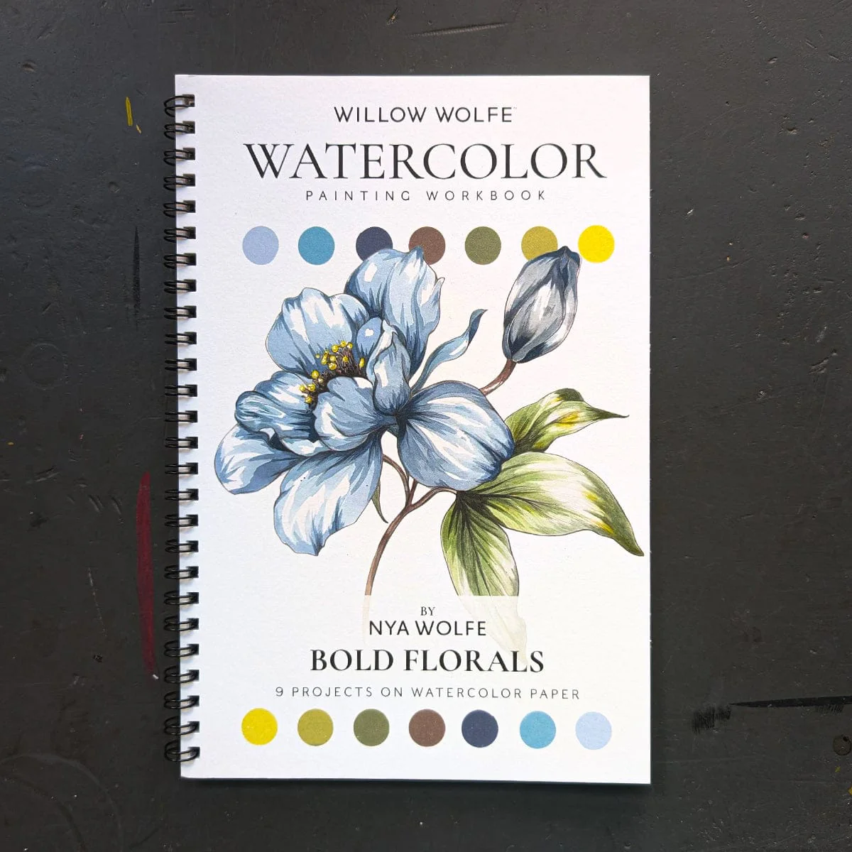 Willow Wolfe - Watercolor Painting Workbook - Bold Florals