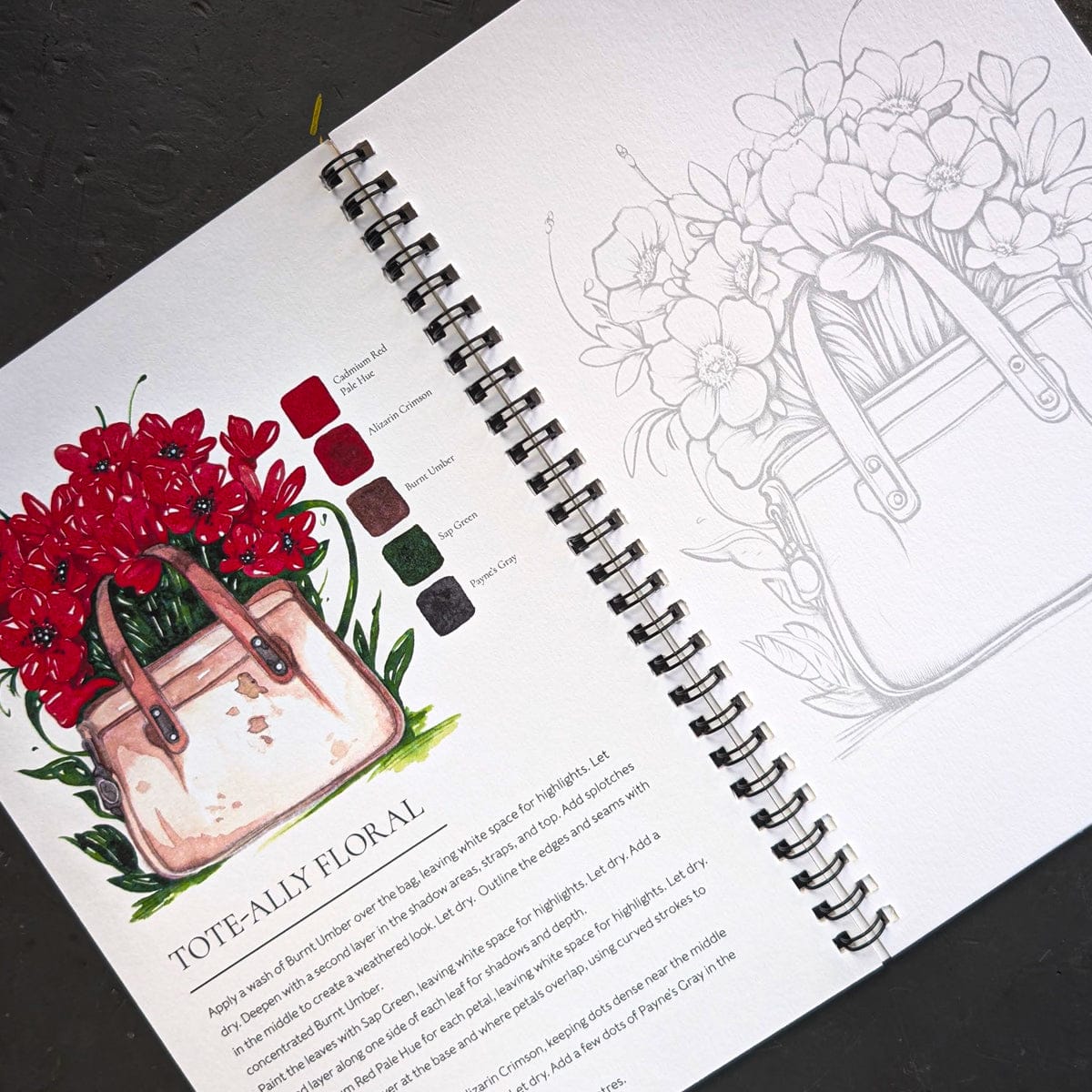 Willow Wolfe - Watercolor Painting Workbook - Pretty Pots - Image 2