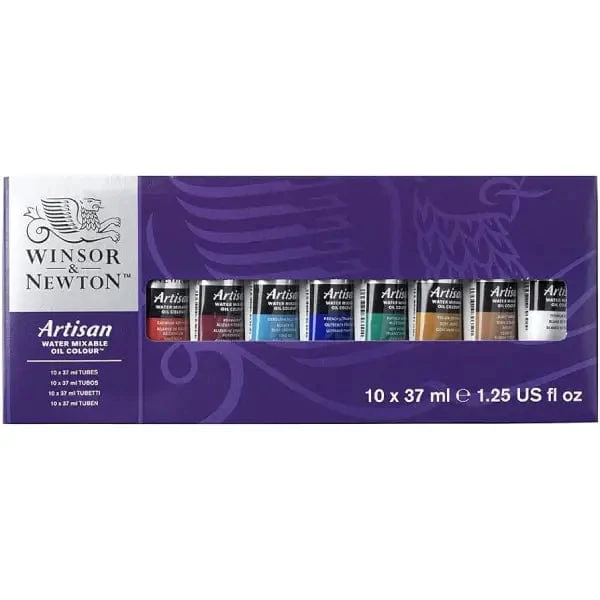 Winsor & Newton - Artisan Water Mixable Oil Colour - Set of 10 x 37mL Tubes