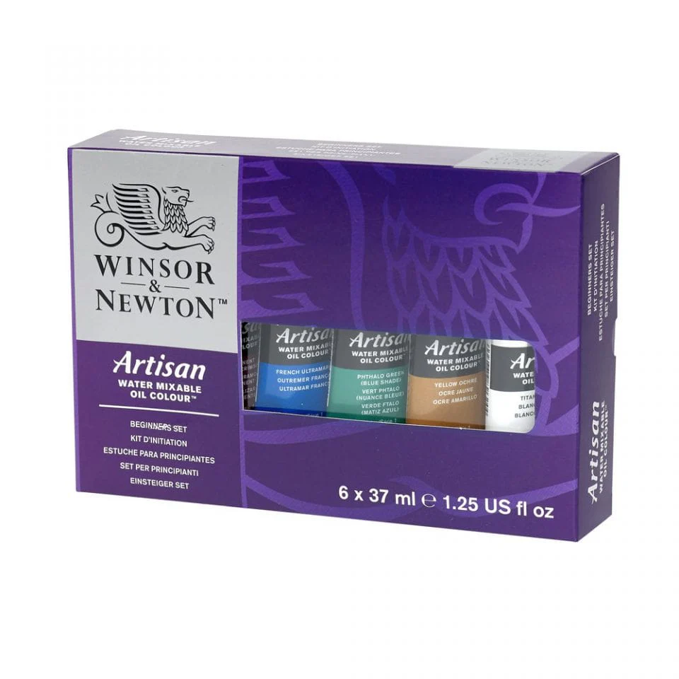 Winsor & Newton - Artisan Water Mixable Oil Colour - Set of 6 x 37mL Tubes