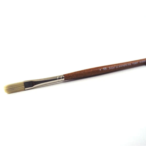 Winsor & Newton - Artists' Oil Synthetic Hog Bristle - Long Handle - Filbert Brush #4