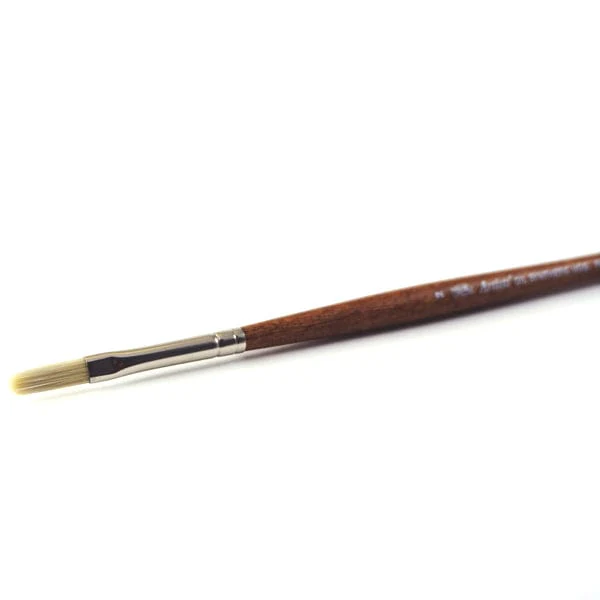 Winsor & Newton - Artists' Oil Synthetic Hog Bristle - Long Handle - Filbert Brush #6