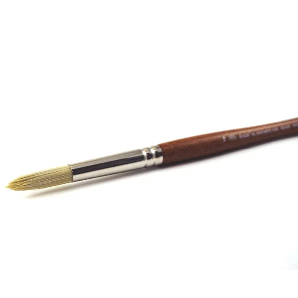 Winsor & Newton - Artists' Oil Synthetic Hog Bristle - Long Handle - Round Brush #10