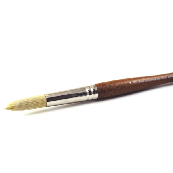 Winsor & Newton - Artists' Oil Synthetic Hog Bristle - Long Handle - Round Brush #16