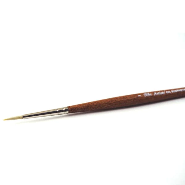 Winsor & Newton - Artists' Oil Synthetic Hog Bristle - Long Handle - Round Brush #6