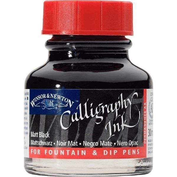 Winsor & Newton - Calligraphy Ink - 30mL Bottle - Matte Black