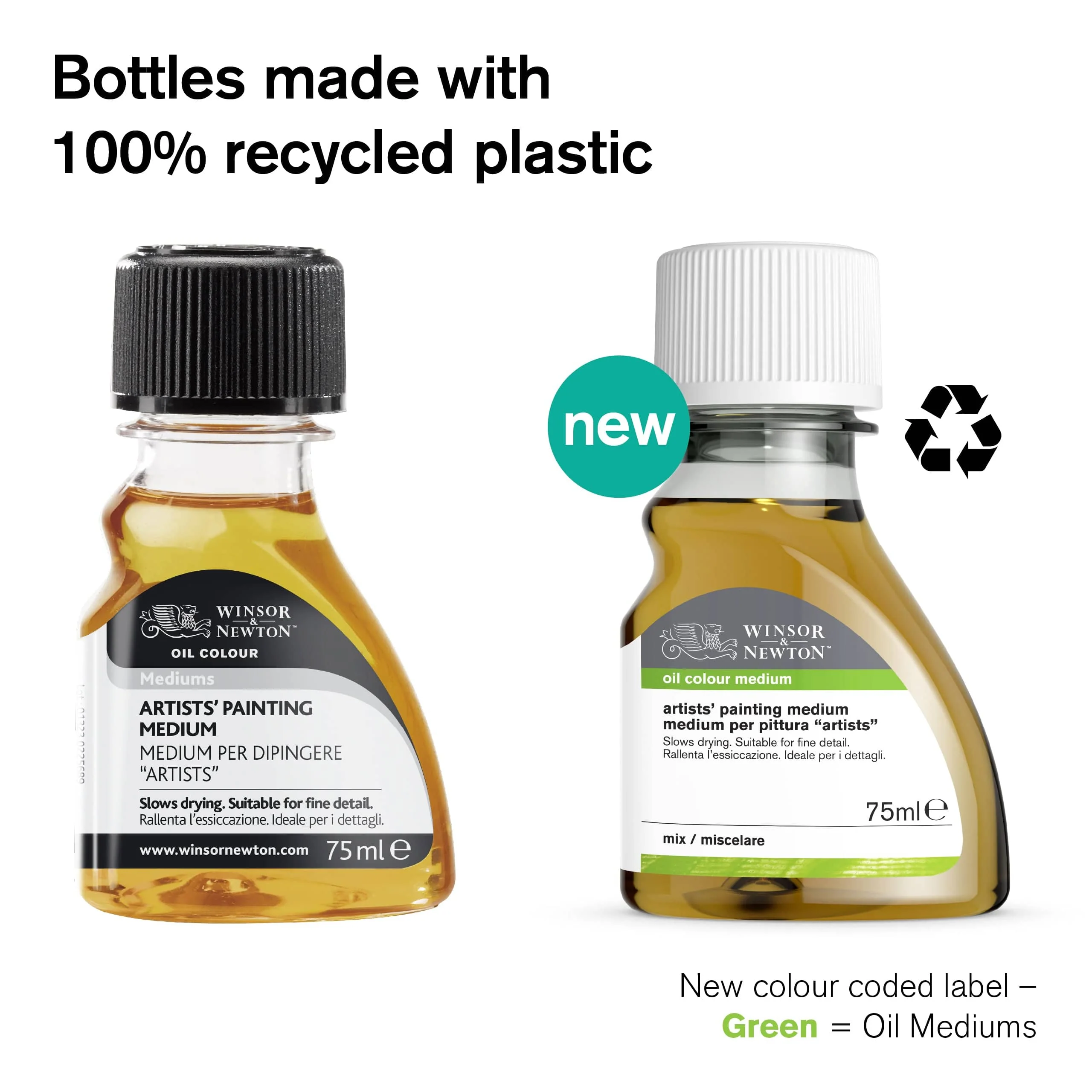 Winsor & Newton - Cold Pressed Linseed Oil - 75mL Bottle - Image 3