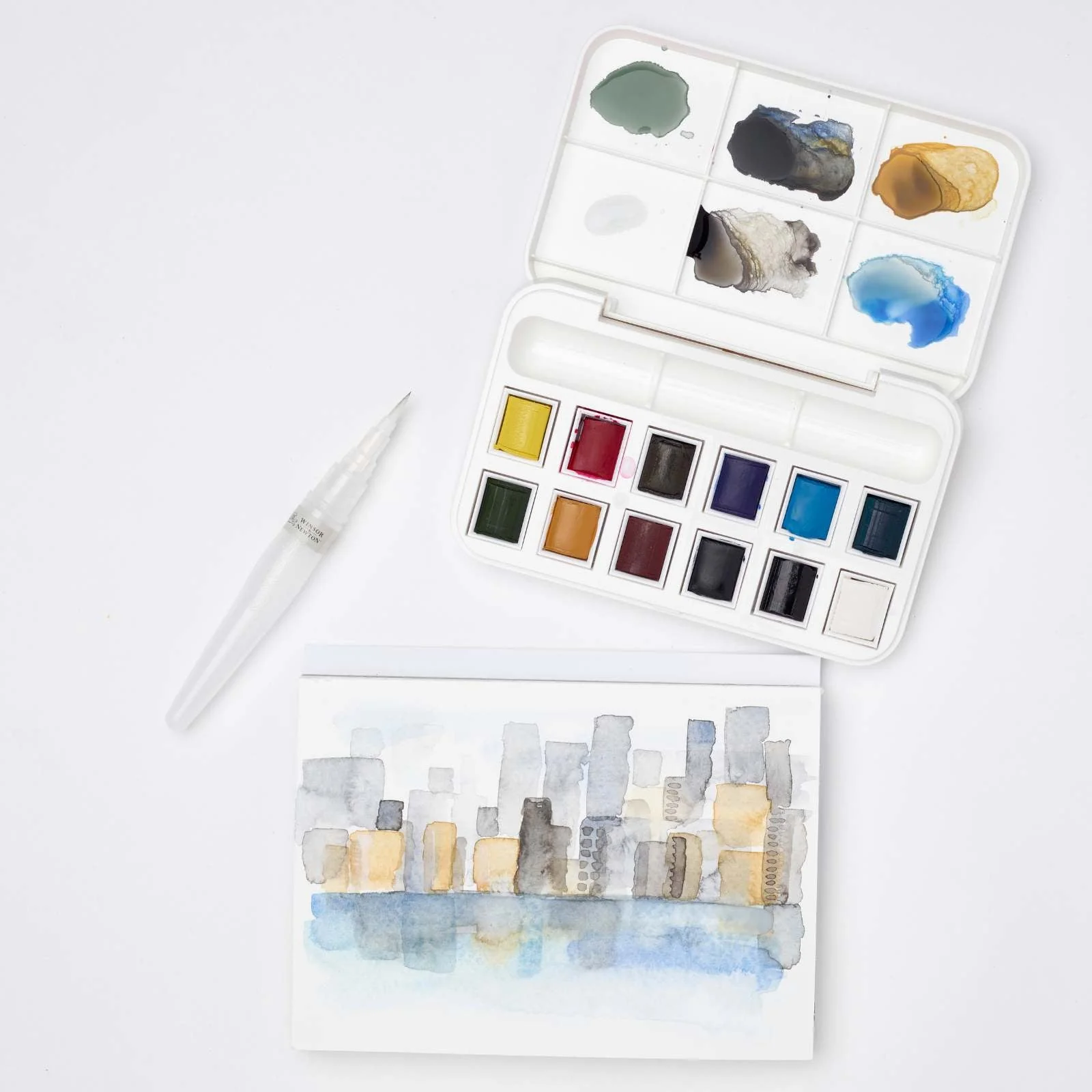 Winsor & Newton - Cotman Watercolours - Water Brush Pocket Set - 13 Pieces - Image 3
