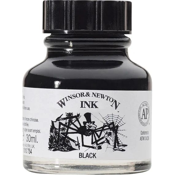 Winsor & Newton - Drawing Ink - 30mL Bottle - Black India Ink