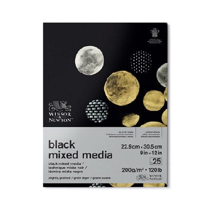 Winsor & Newton - Mixed Media Pad - Black Paper - 9x12"