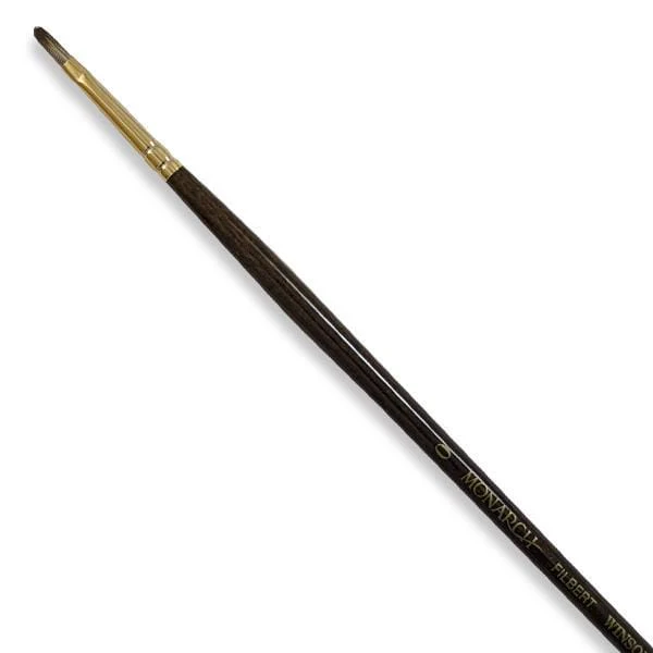 Winsor & Newton - Monarch - Long Handle Brush - Filbert - Size 0