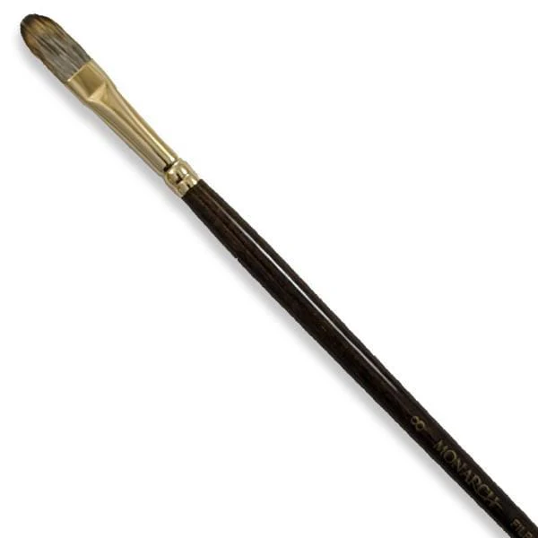 Winsor & Newton - Monarch - Long Handle Brush - Filbert - Size 8