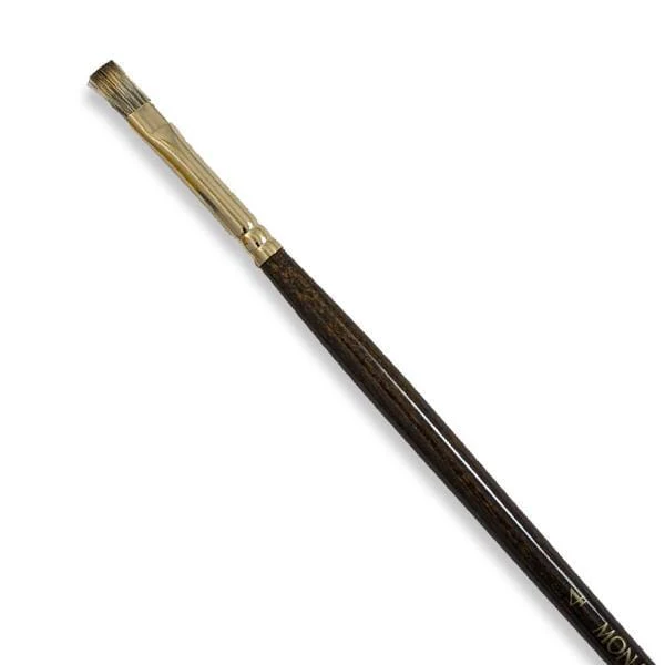 Winsor & Newton - Monarch - Long Handle Brush - Flat - Size 4