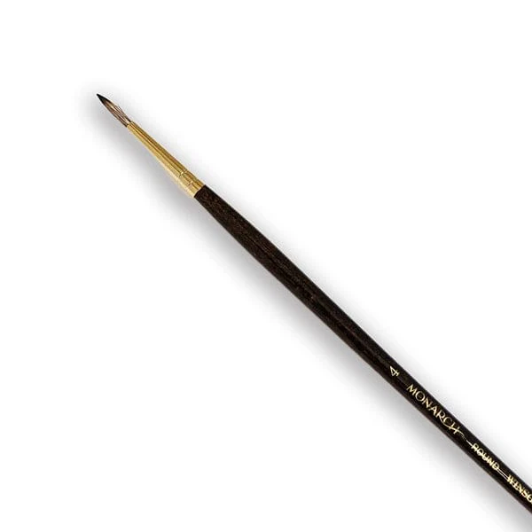 Winsor & Newton - Monarch - Long Handle Brush - Round - Size 4
