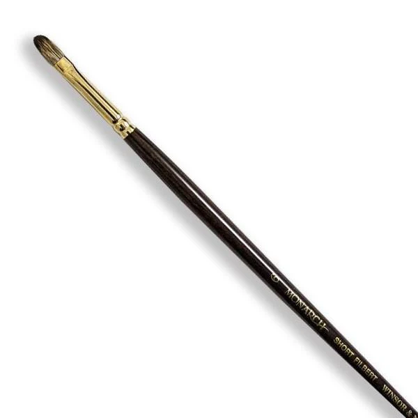 Winsor & Newton - Monarch - Long Handle Brush - Short Filbert - Size 8
