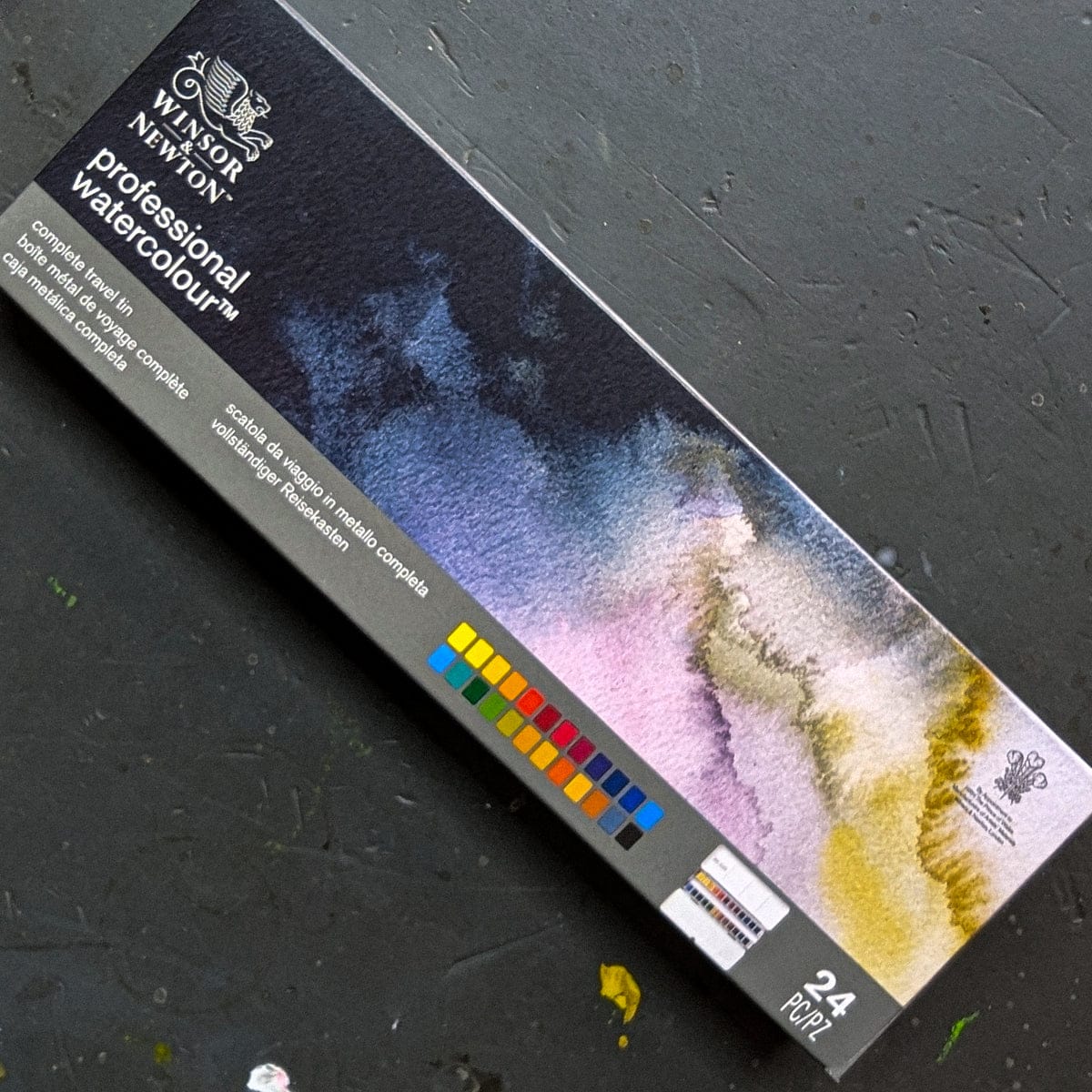 Winsor & Newton - Professional  Artist Watercolour - Complete Travel Tin - 24 Pieces
