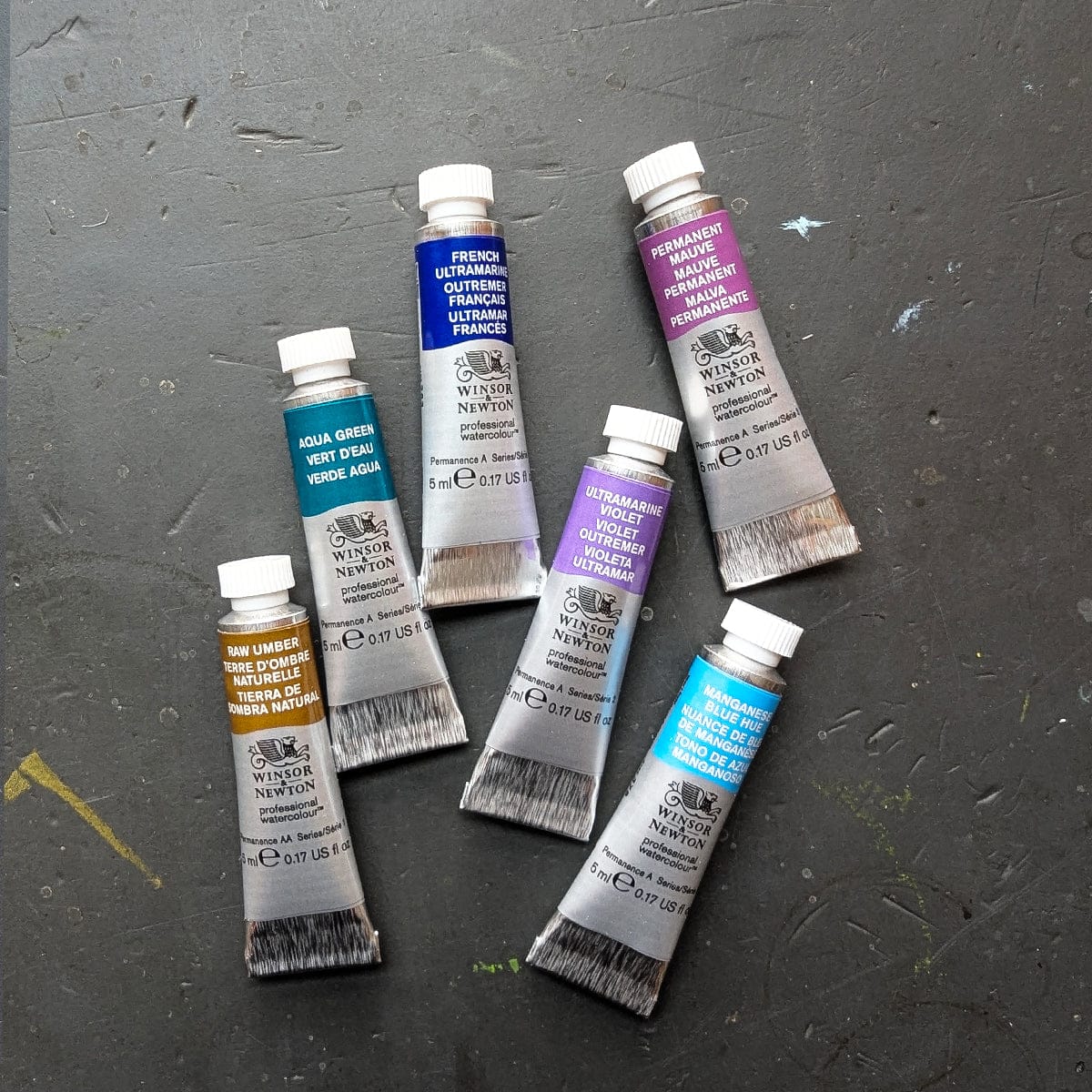 Winsor & Newton - Professional Watercolour - Granulating Colours Tube Set - 6 x 5mL Tubes - Image 2