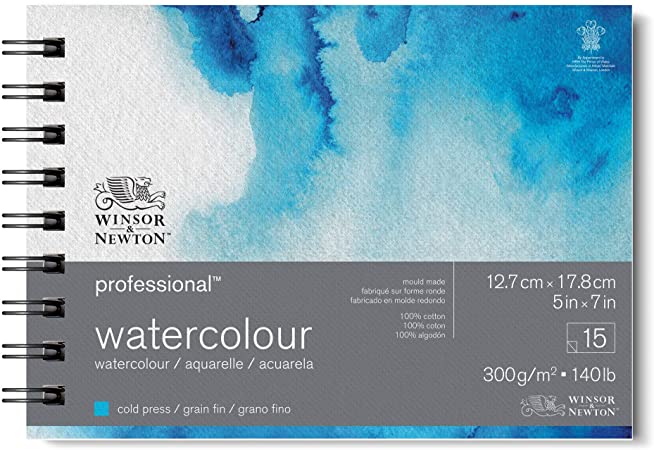 Winsor & Newton - Professional Watercolour Pad - Spiral Bound - Cold Press - 140lb - 5x7"