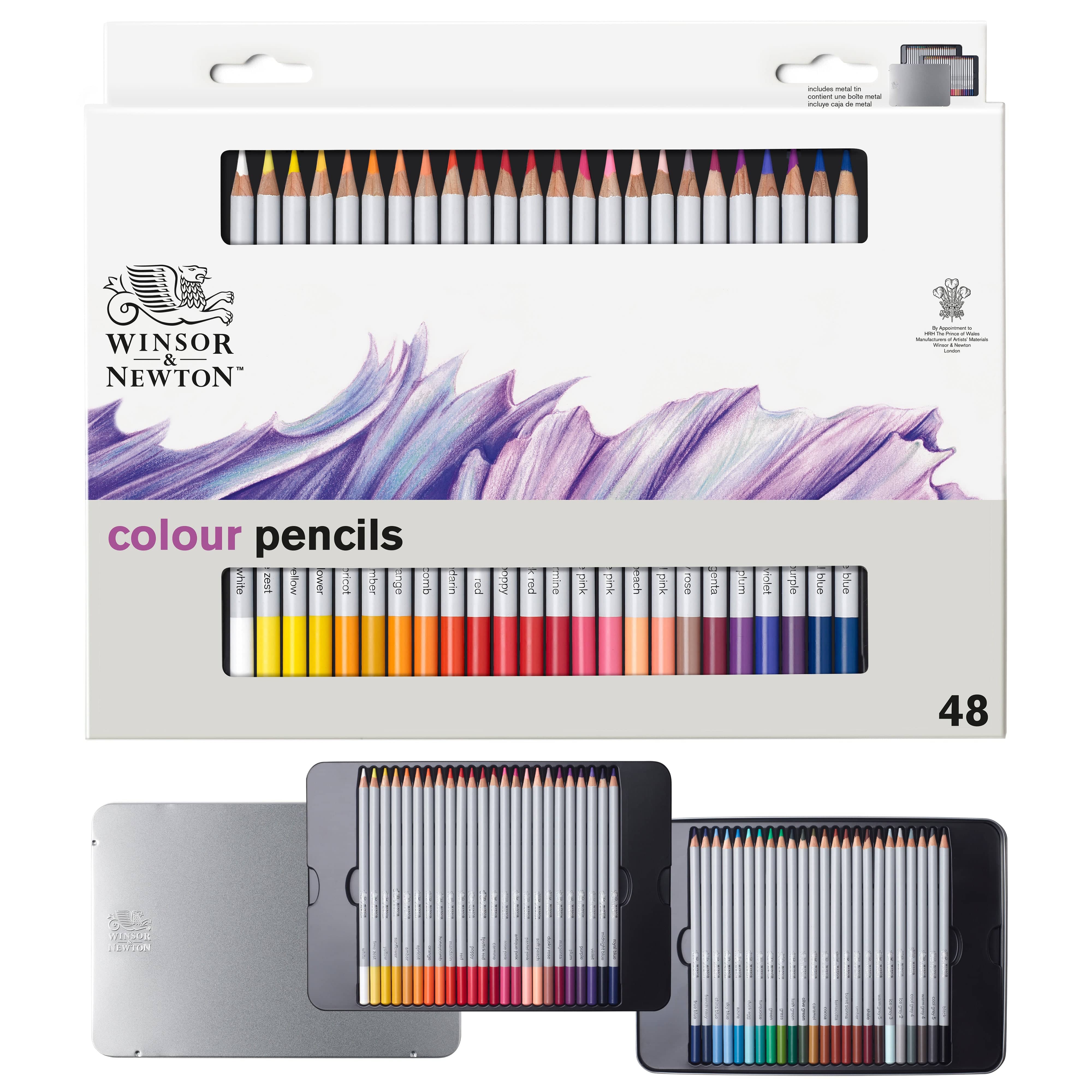 Winsor & Newton - Colour Pencils - Soft Thick-Core - 48 Colour Set
